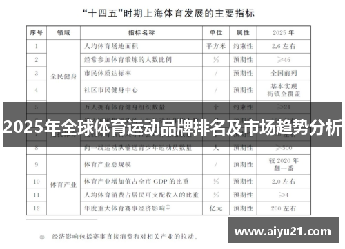 2025年全球体育运动品牌排名及市场趋势分析